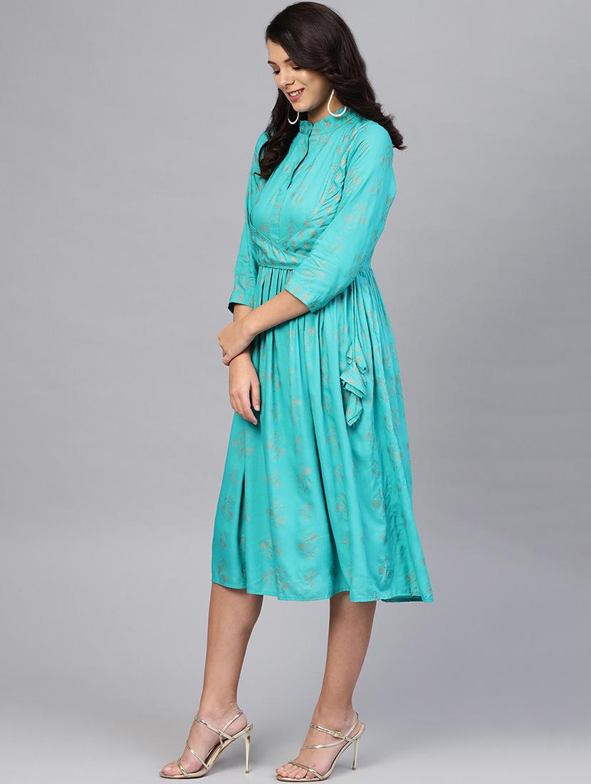 tassel tie up gathered a-line dress - 16694725 - Standard Image - 1