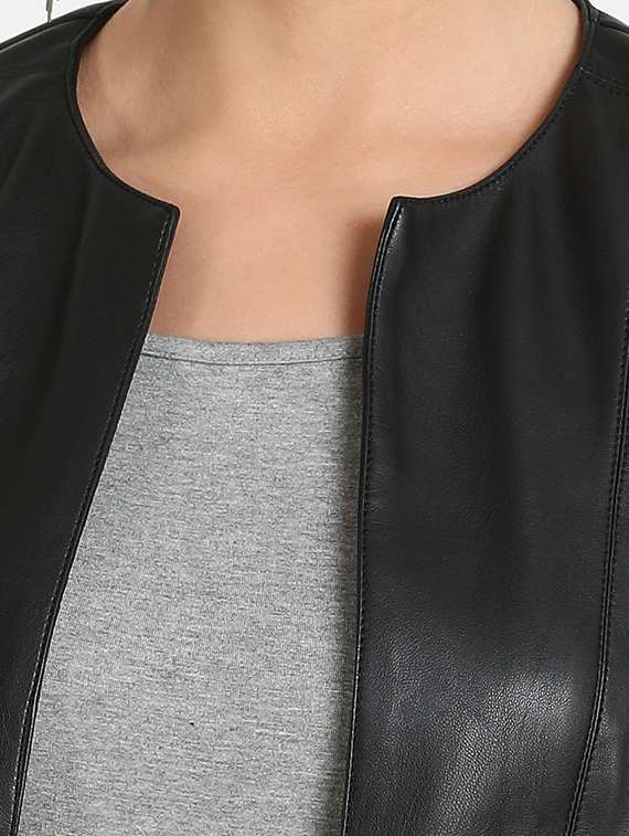 long sleeved leather jacket - 16694948 -  Standard Image - 4