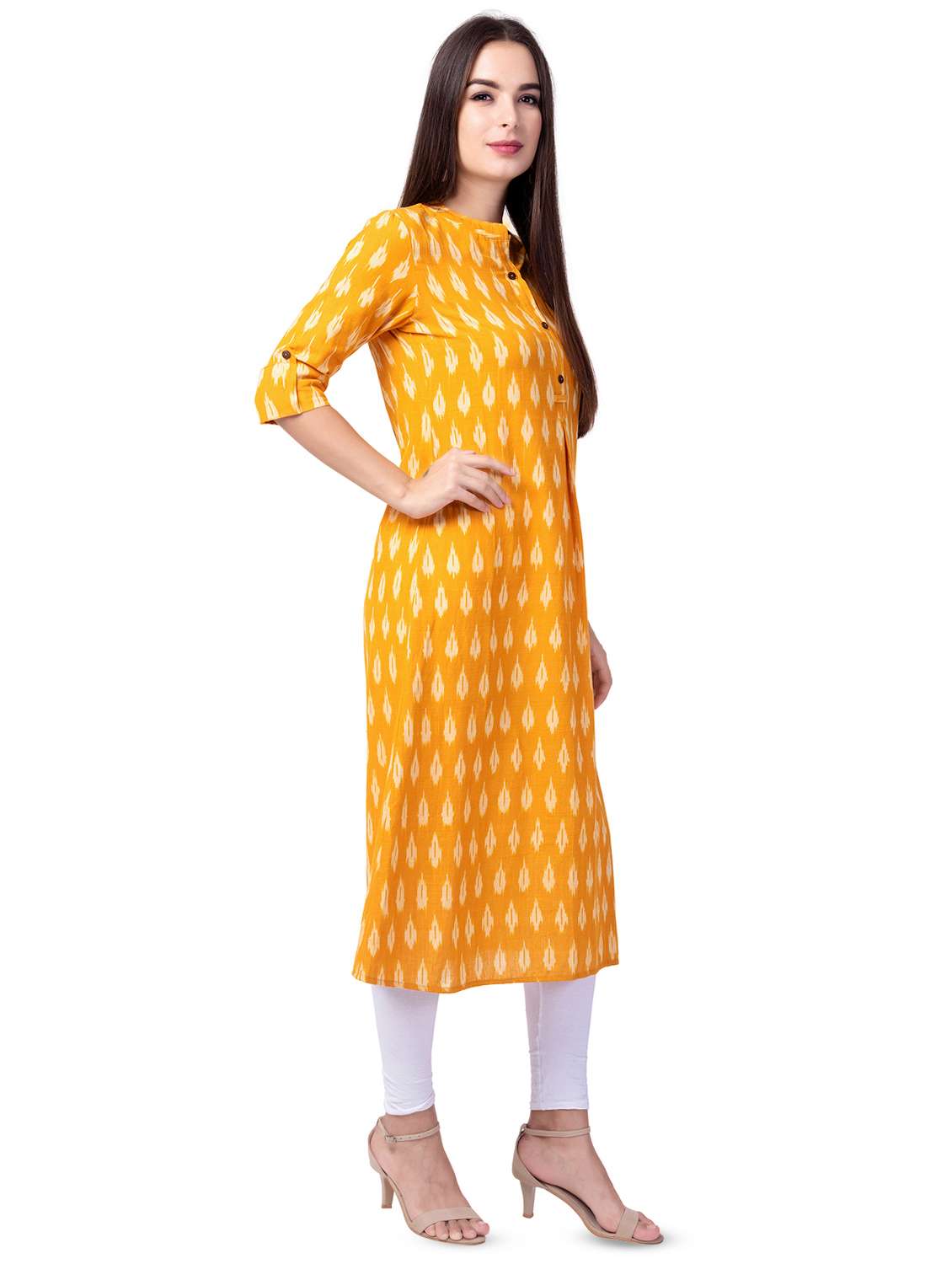 ikat print a-line kurta - 16695480 - Standard Image - 1