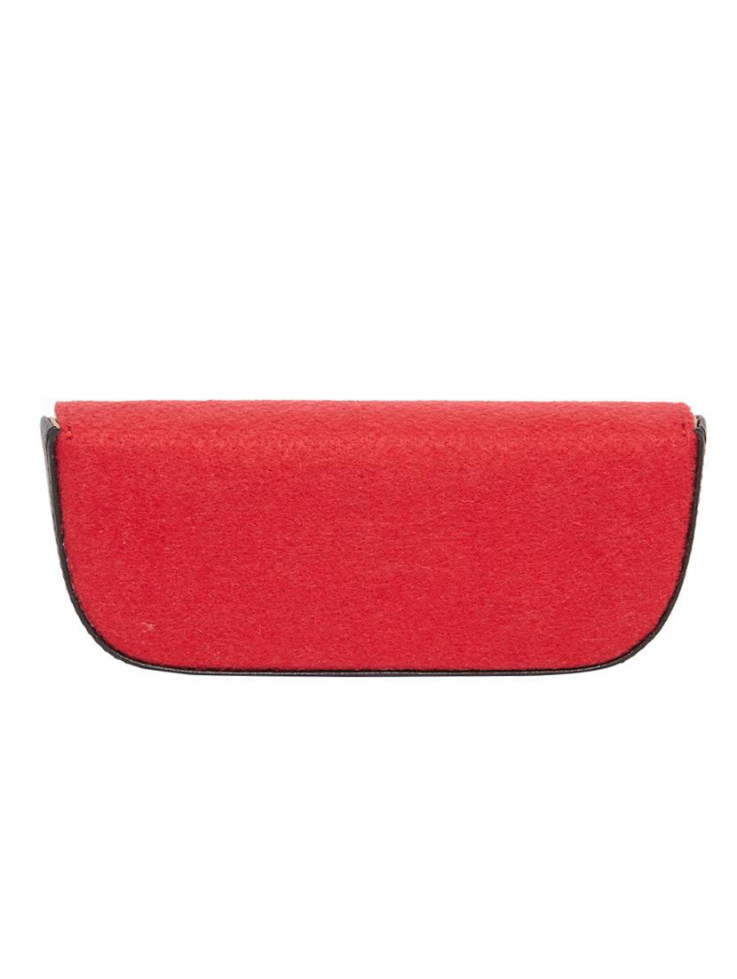 red cotton polyester blend box clutch - 16695497 - Standard Image - 1