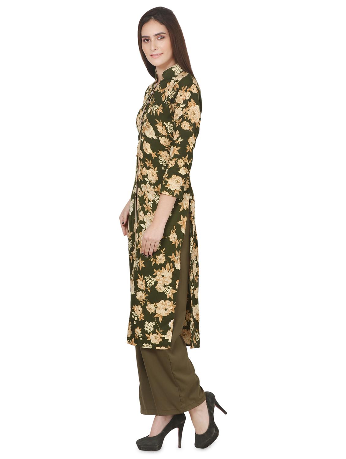 floral printed kurta palazzo set - 16695732 -  Standard Image - 1