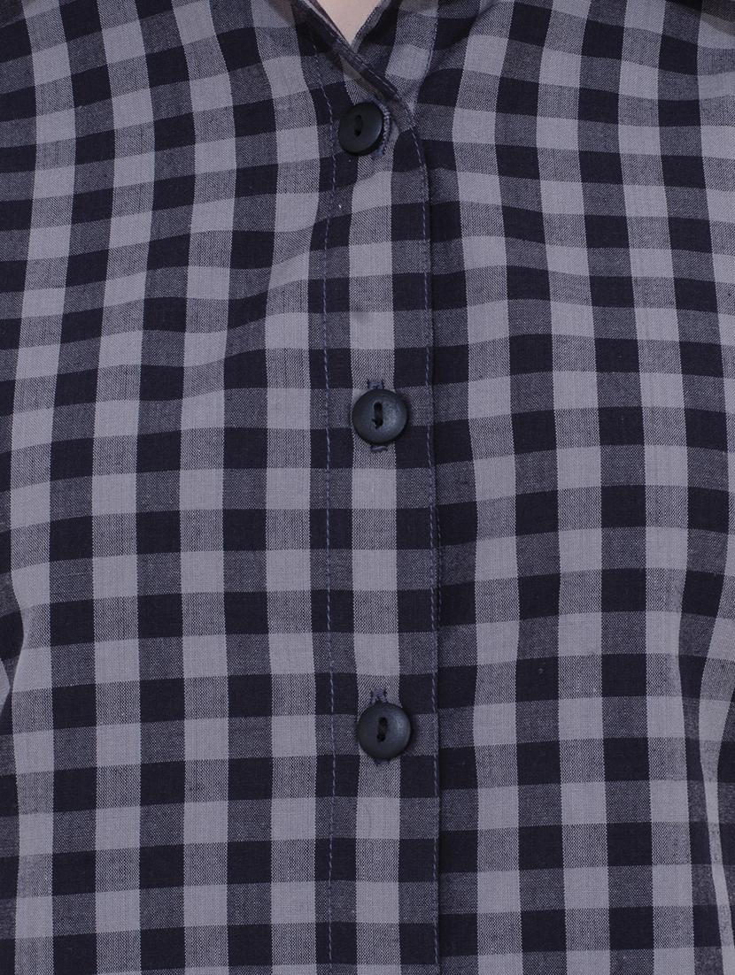 curved hem gingham shirt - 16695769 - Standard Image - 4