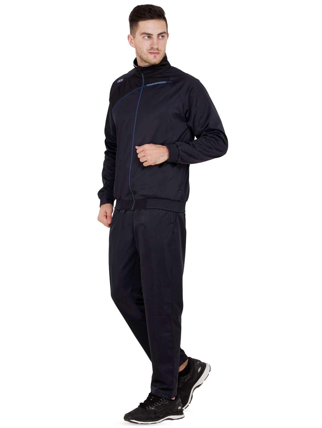 navy blue color block track suit - 16696137 -  Standard Image - 1