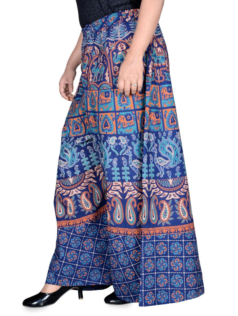 turqouise flared palazzo - 16697298 -  Standard Image - 1