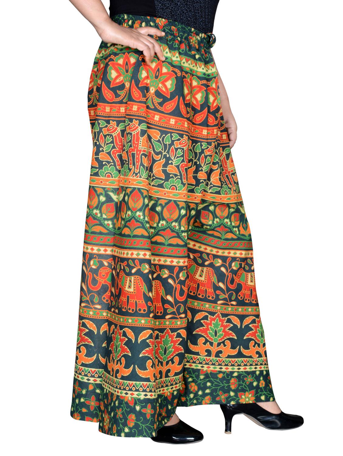 printed flared palazzo - 16697301 - Standard Image - 1
