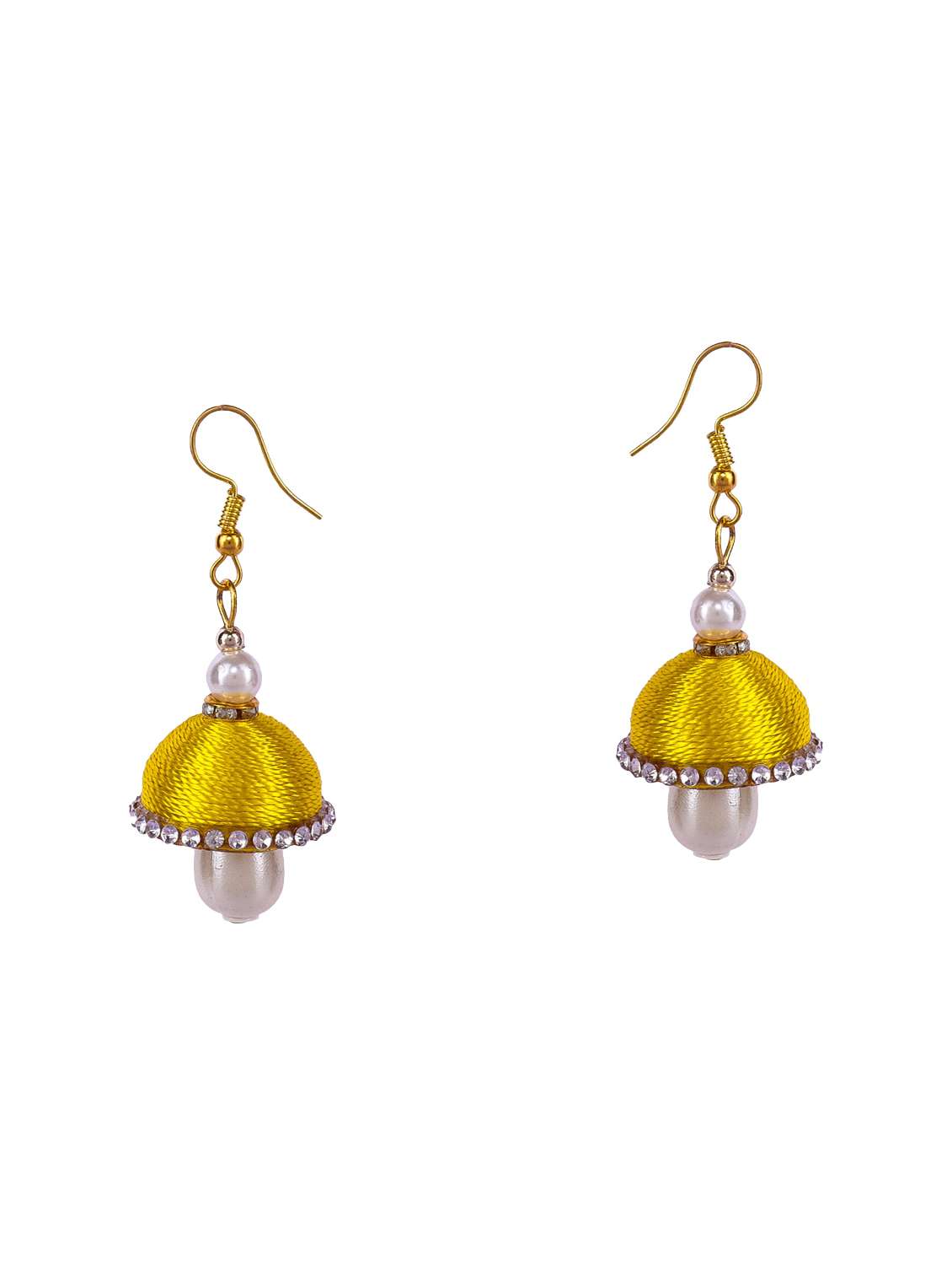 multi colored cotton jhumka earring - 16697560 -  Standard Image - 1