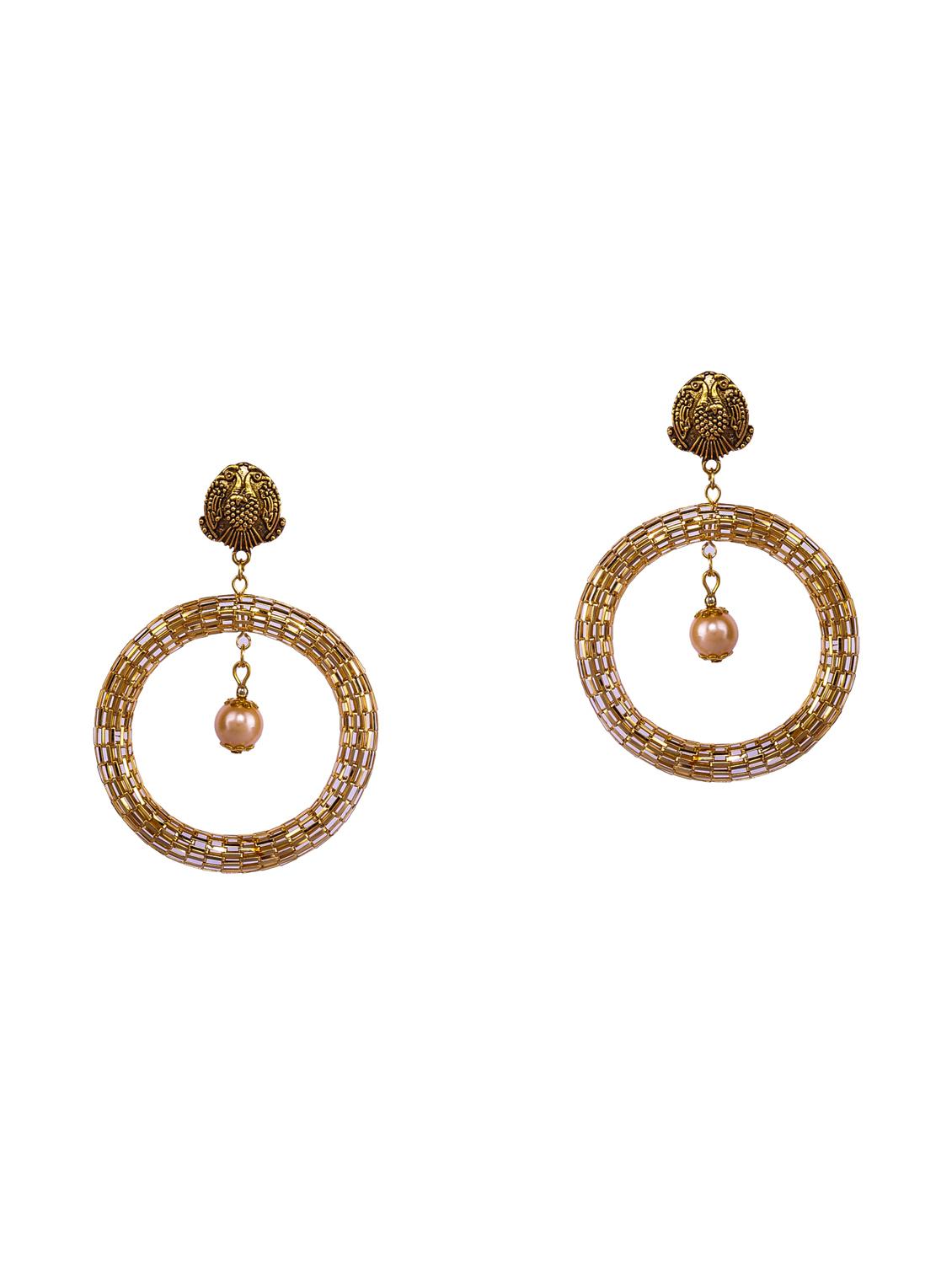 gold tone chandballi earring - 16697565 - Standard Image - 1