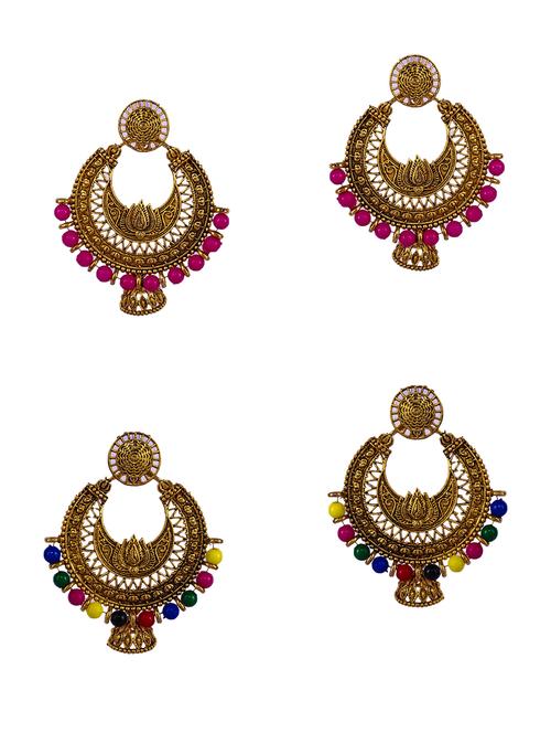 multi colored gold plated combo's. earring - 16697575 - Standard Image - 0