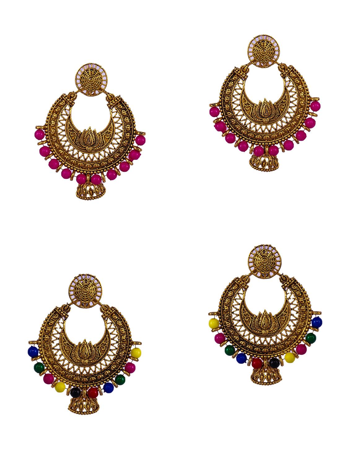 multi colored gold plated combo's. earring - 16697575 - Zoom Image - 0