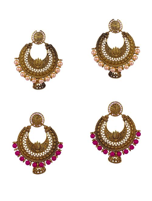 multi colored gold plated drop earring - 16697576 -  Standard Image - 0
