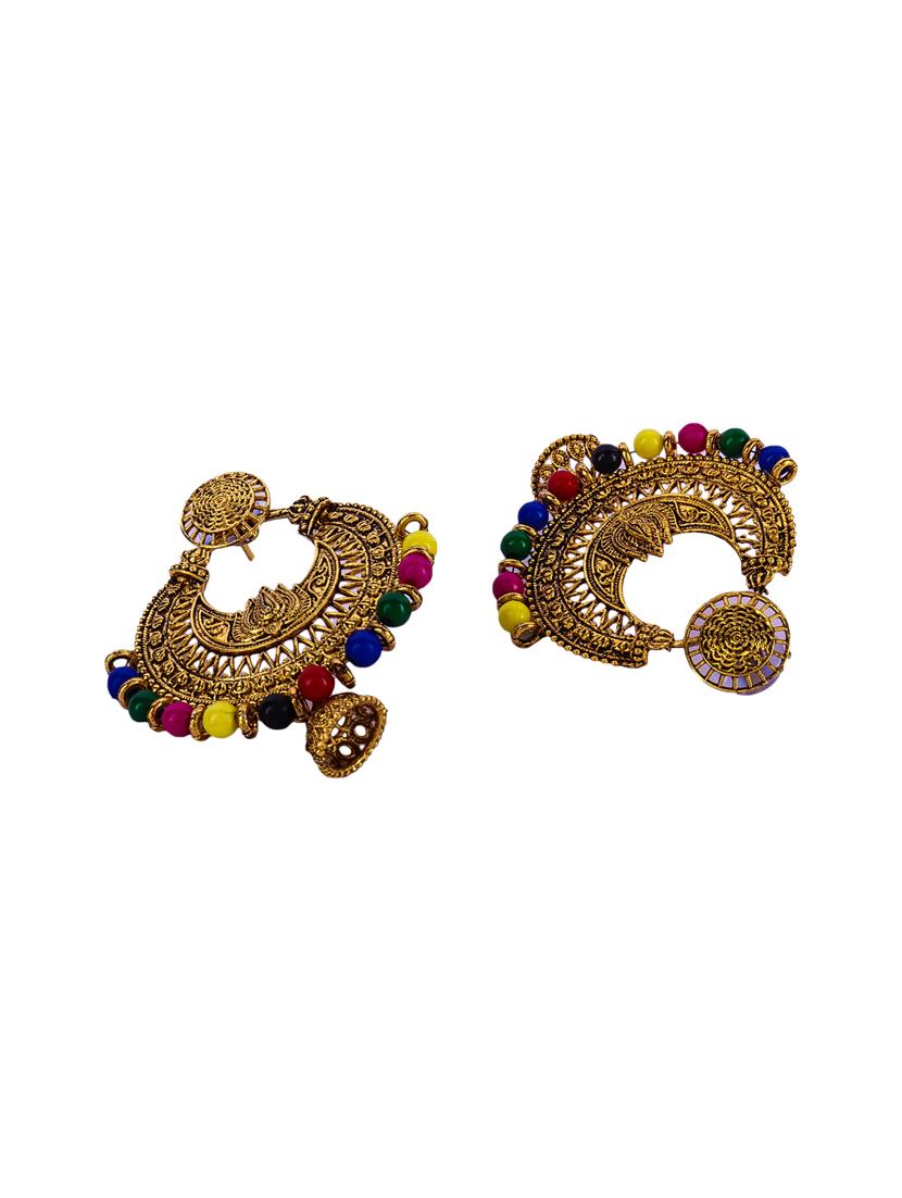 multi colored gold plated combo's. earring - 16697585 - Standard Image - 4