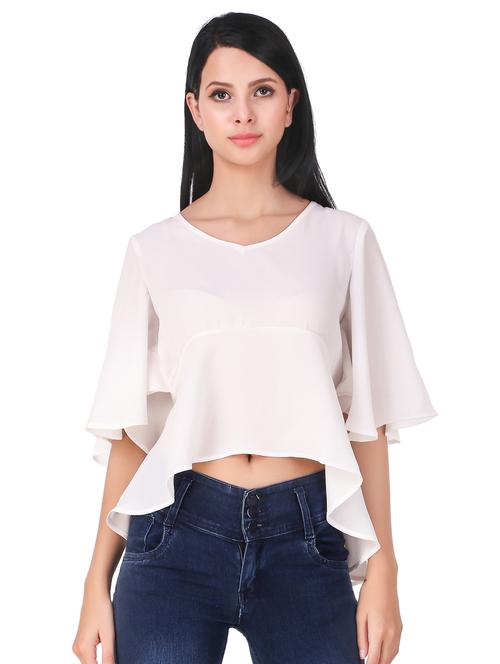 women's asymmetric v neck top - 16698339 -  Standard Image - 0