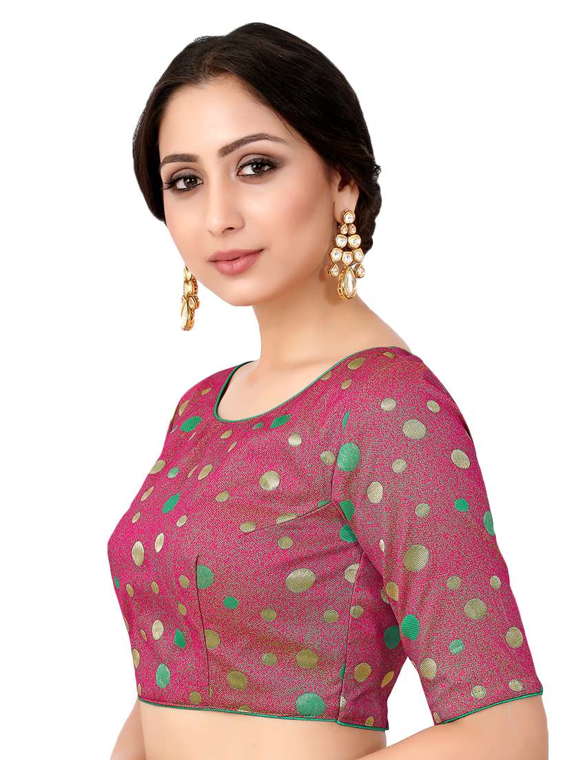 polka dots brocade blouse - 16698352 -  Standard Image - 1