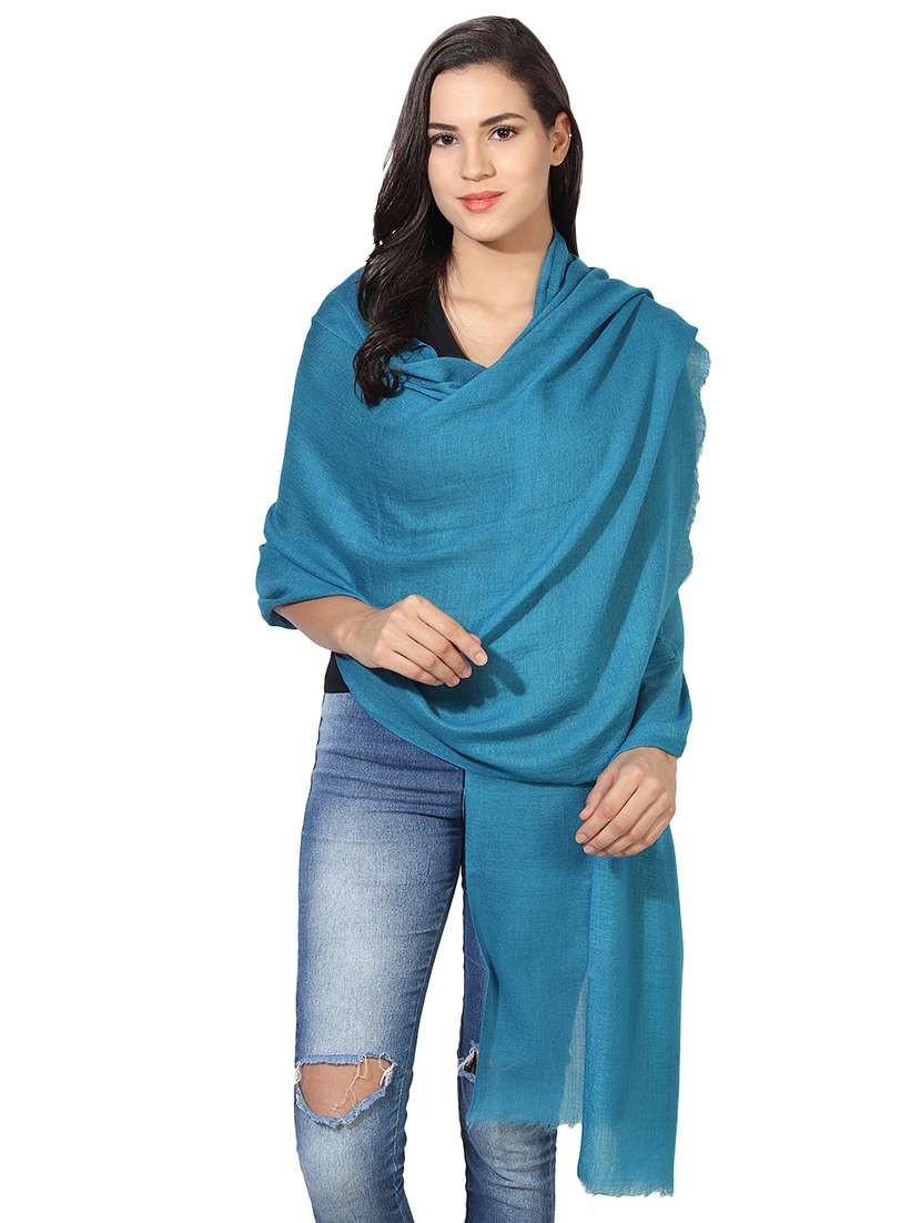 blue wool stole