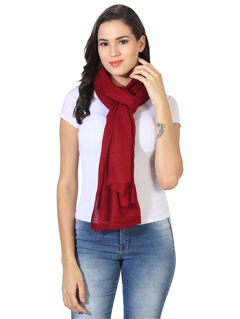 women's solid print stole - 16698849 - Standard Image - 1