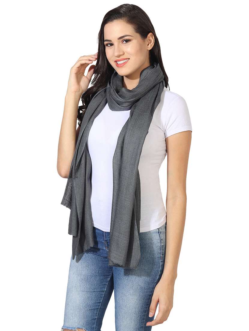 women's solid print stole - 16698853 - Standard Image - 1