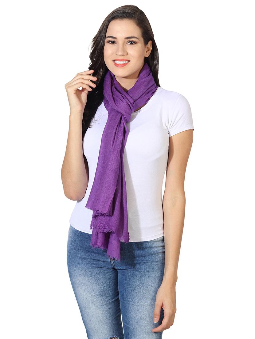 women's solid print stole - 16698857 - Standard Image - 1