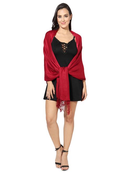 red viscose stole - 16698862 -  Standard Image - 0