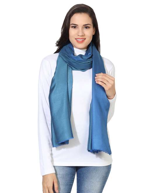 blue modal silk stole - 16698893 -  Standard Image - 0