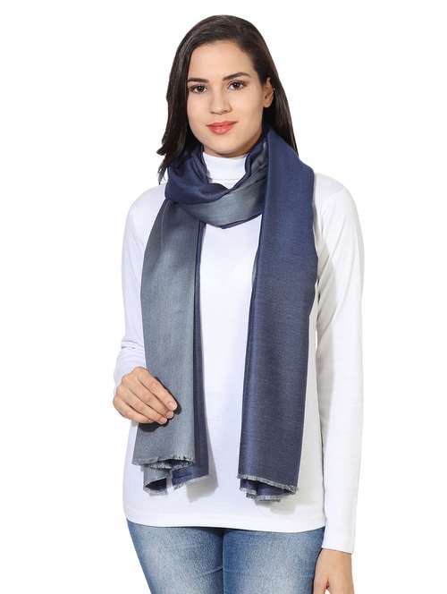 blue modal silk stole - 16698895 -  Standard Image - 0