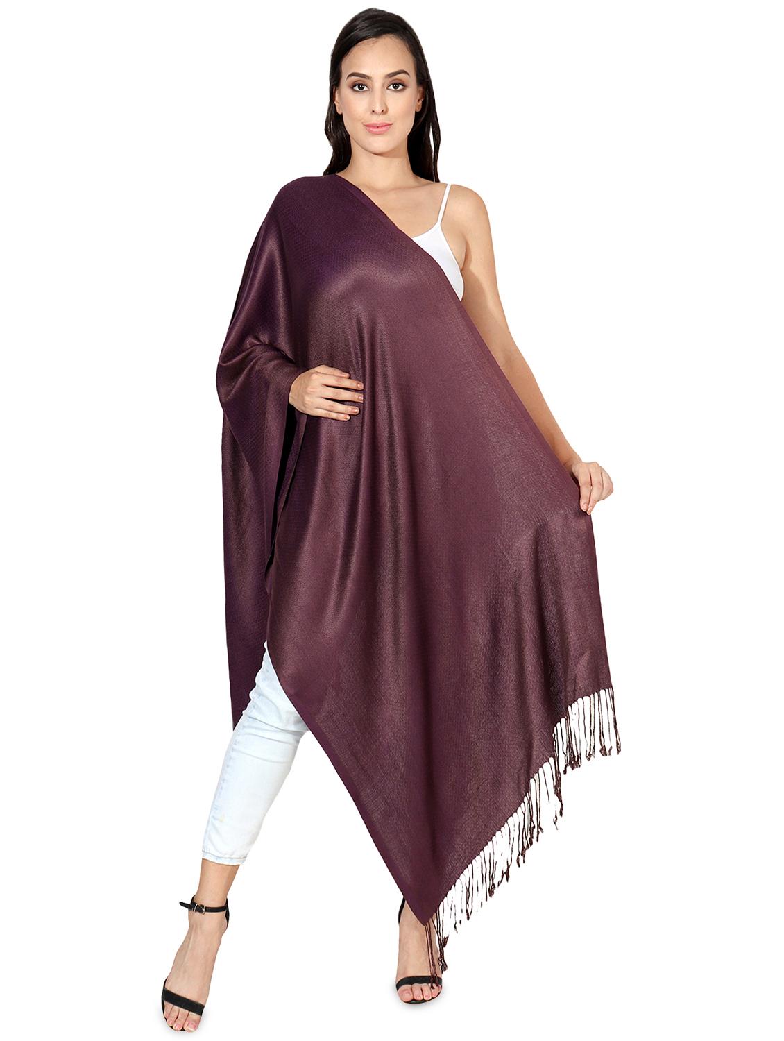 purple viscose stole - 16698905 - Standard Image - 1