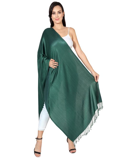 green viscose stole - 16698918 -  Standard Image - 0