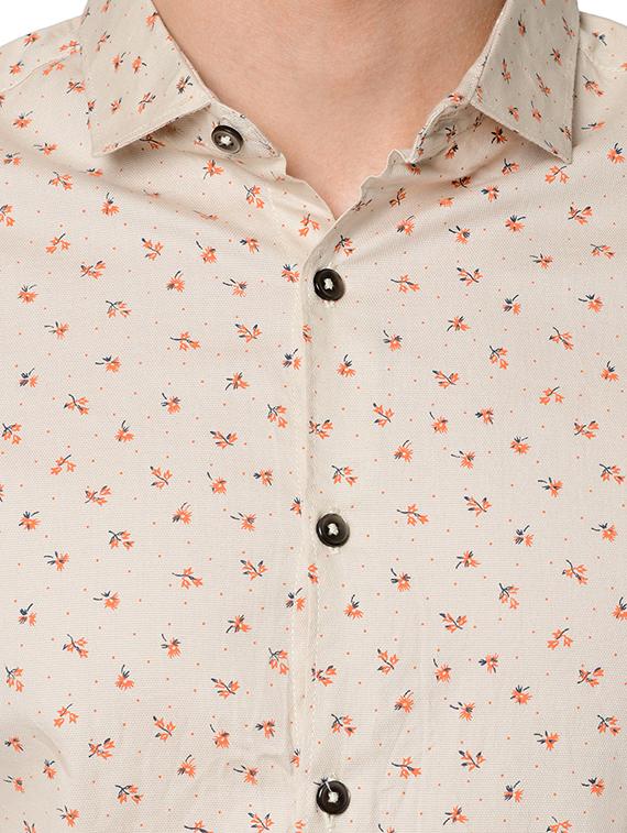 mens micro print casual shirt - 16699242 - Standard Image - 4