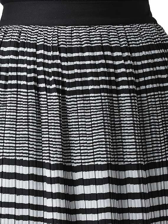 high rise striped pleated skirt - 16699845 - Standard Image - 4