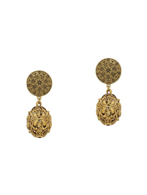 gold brass drop earring - 16700045 - Standard Image - 0
