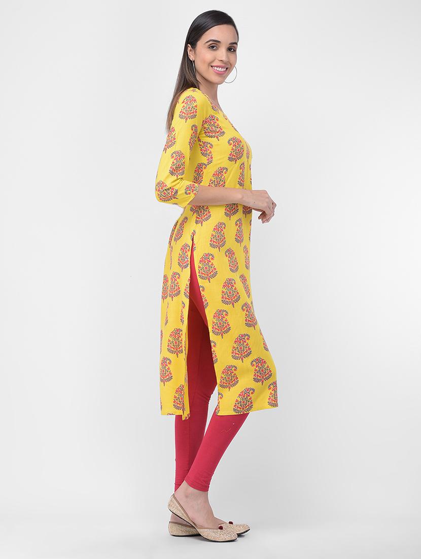 paisley straight kurta - 16700136 - Standard Image - 1