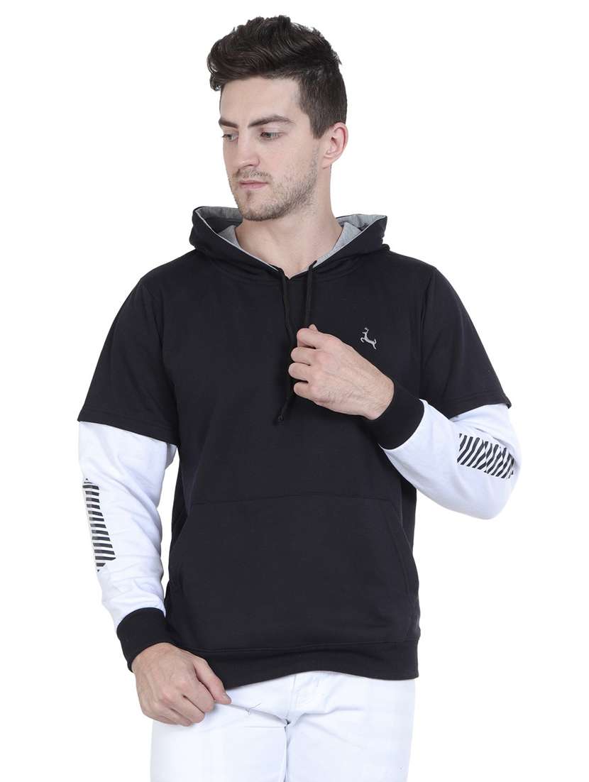 black color block sweatshirt