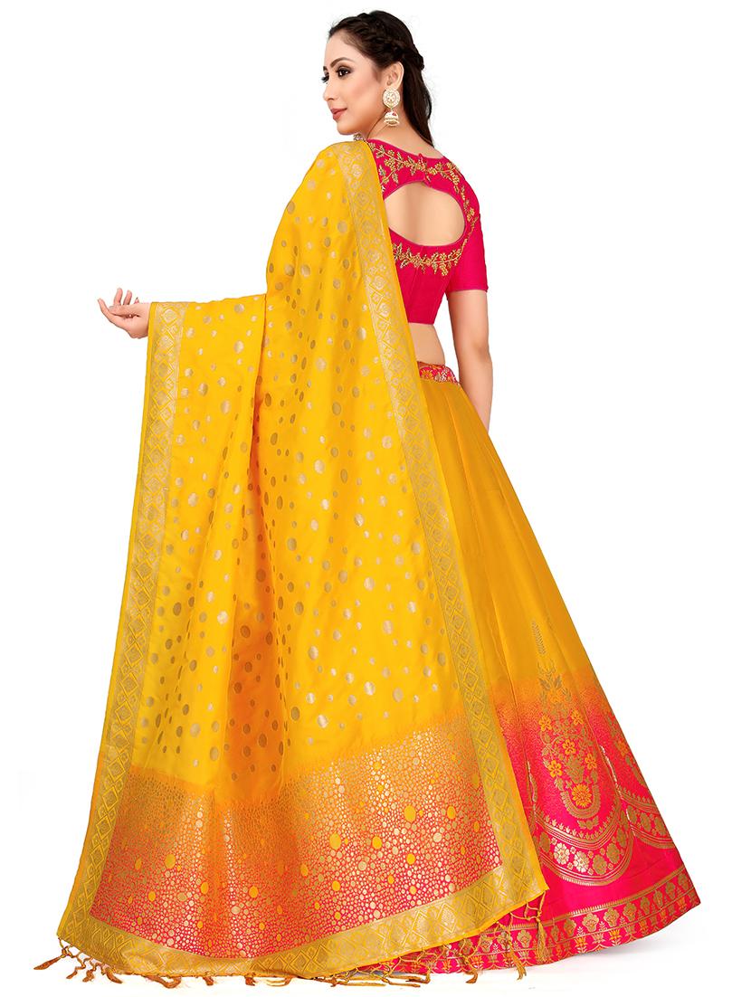 foil print contrast kalidar lehenga  - 16700316 -  Standard Image - 1