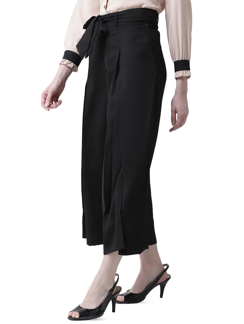 tie front side slit trouser - 16700383 - Standard Image - 1
