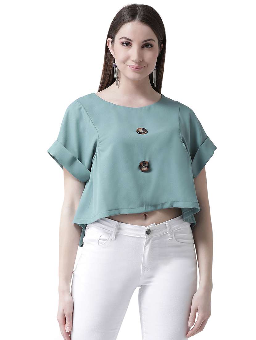 round neck crop top