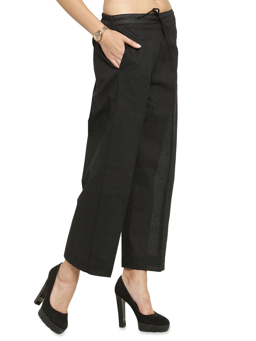 solid flat front tailored pants - 16702667 - Standard Image - 1