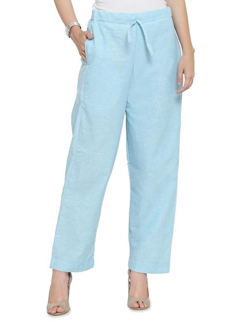 solid flat front tailored pants - 16702678 - Standard Image - 0