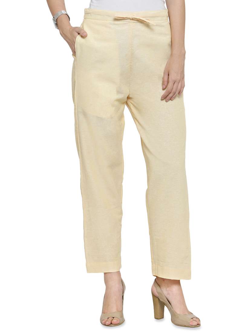 solid flat front tailored pants