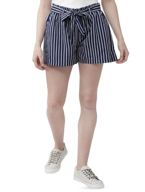 tie knot striped shorts - 16703060 - Standard Image - 0