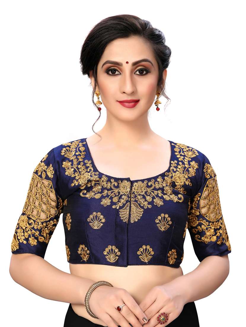 solid embroidered blouse