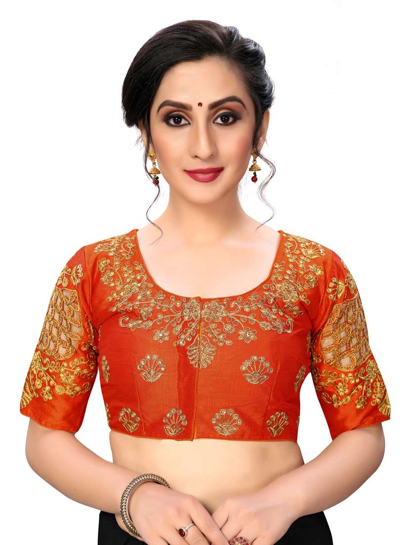 solid embroidered blouse