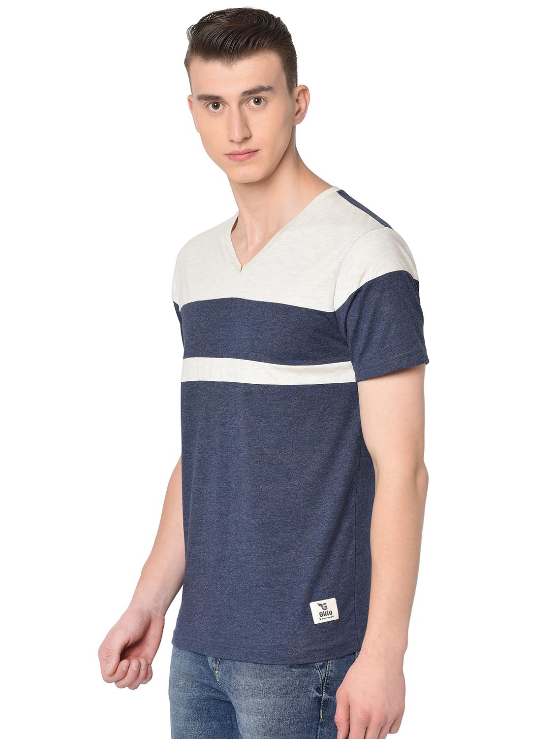 blue color block t-shirt - 16704432 -  Standard Image - 1