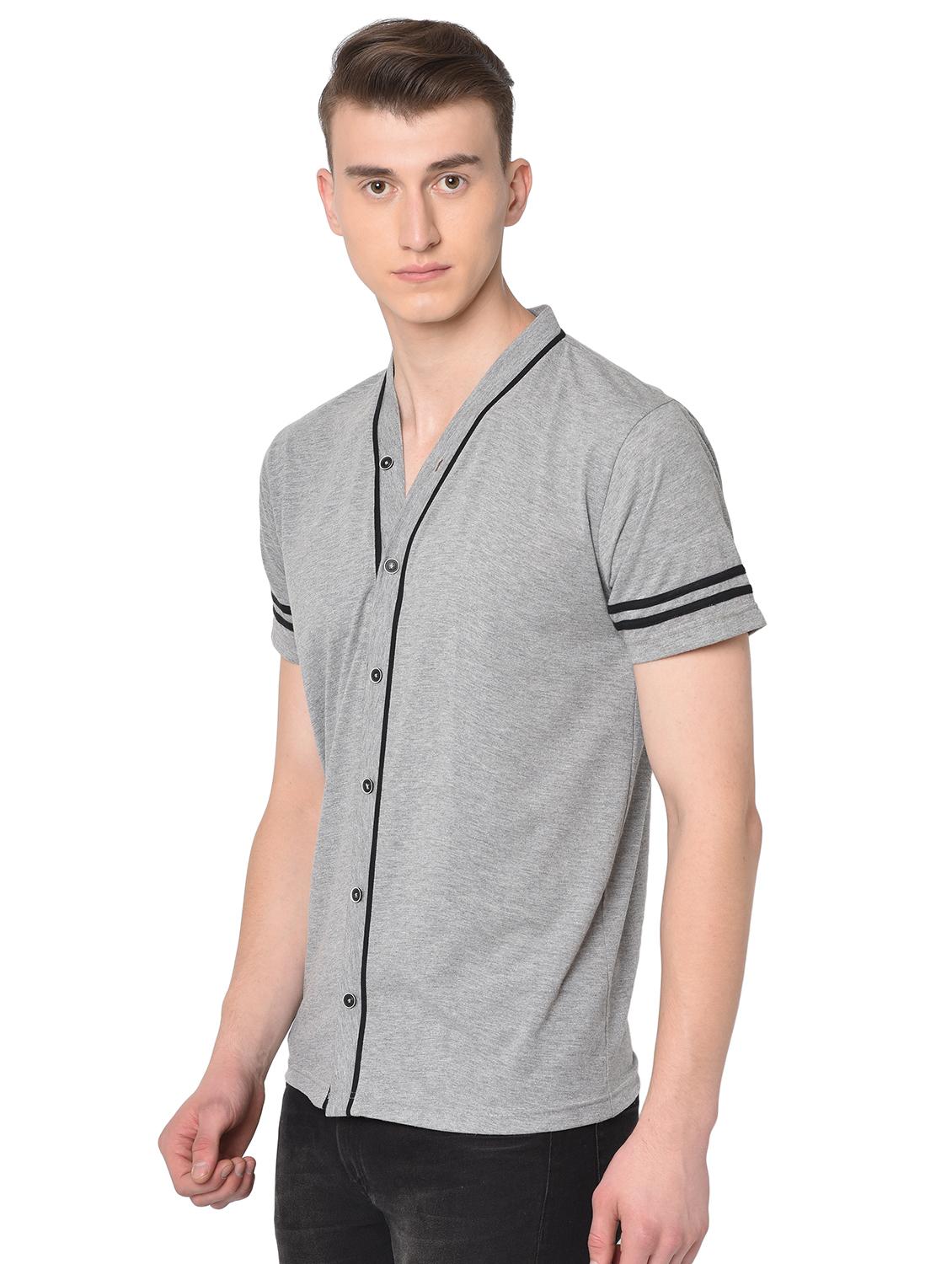 grey solid t-shirt - 16704435 - Standard Image - 1