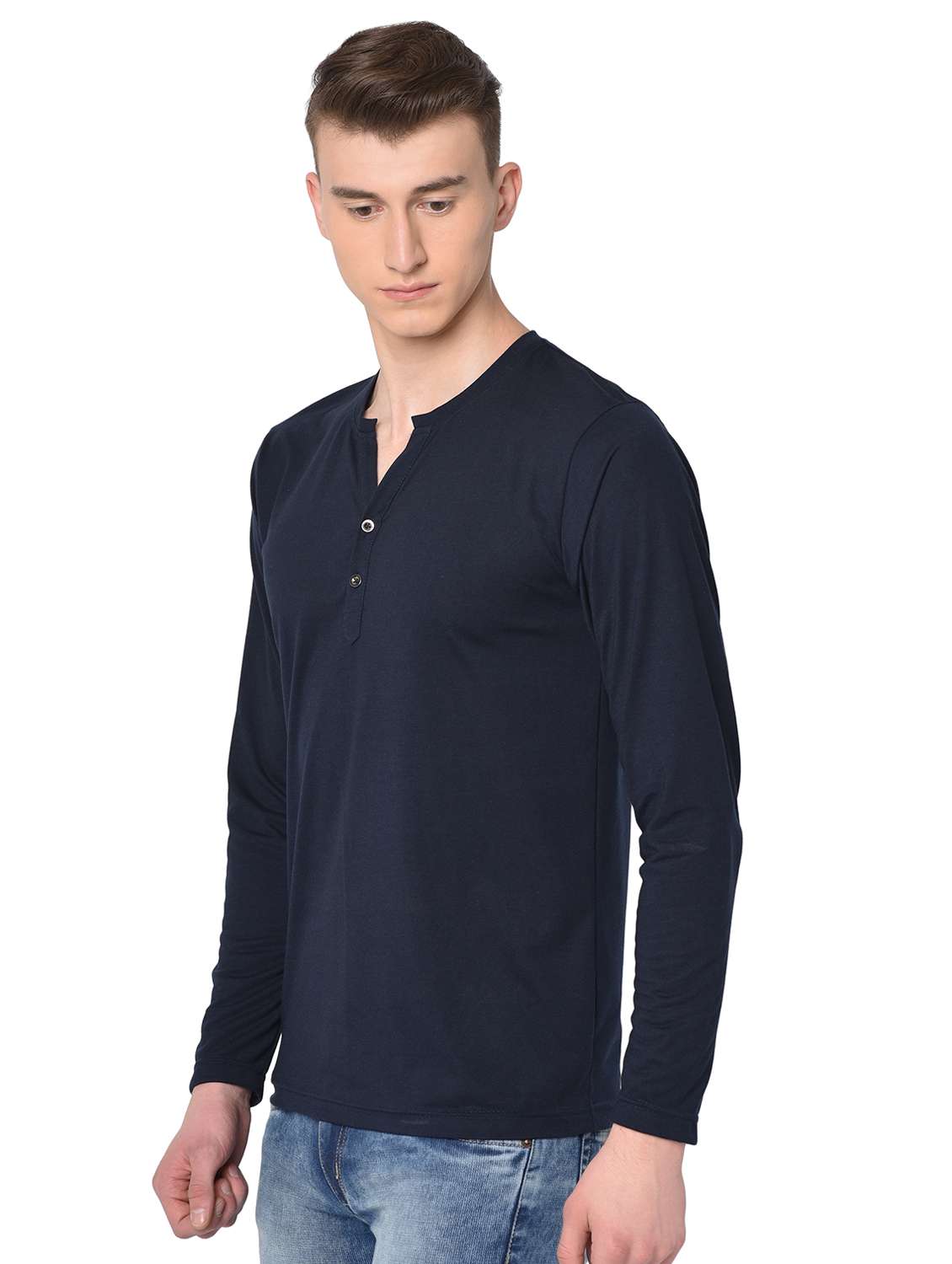 navy blue solid t-shirt - 16704439 -  Standard Image - 1