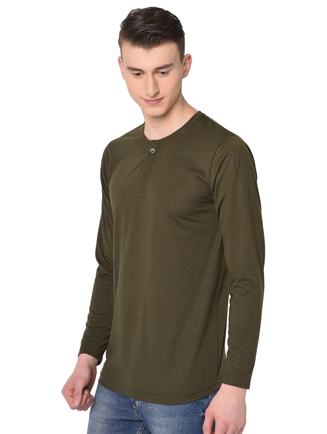 olive green solid t-shirt - 16704441 - Standard Image - 1