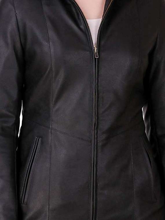 shirt collar leather/leatherette jacket - 16704562 -  Standard Image - 4