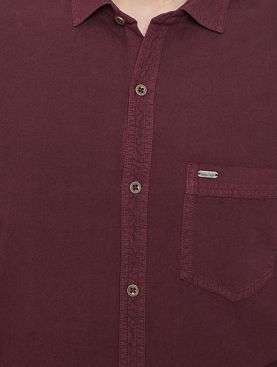 red solid casual shirt - 16706071 - Standard Image - 4