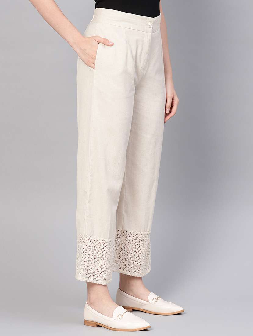 women solid wide leg pants - 16710653 -  Standard Image - 1