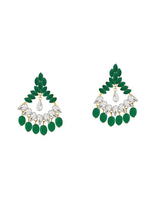 green  metal drop earring - 16711454 -  Standard Image - 0