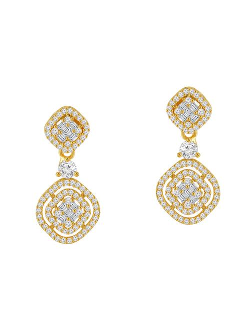 gold brass drop earring - 16711517 -  Standard Image - 0