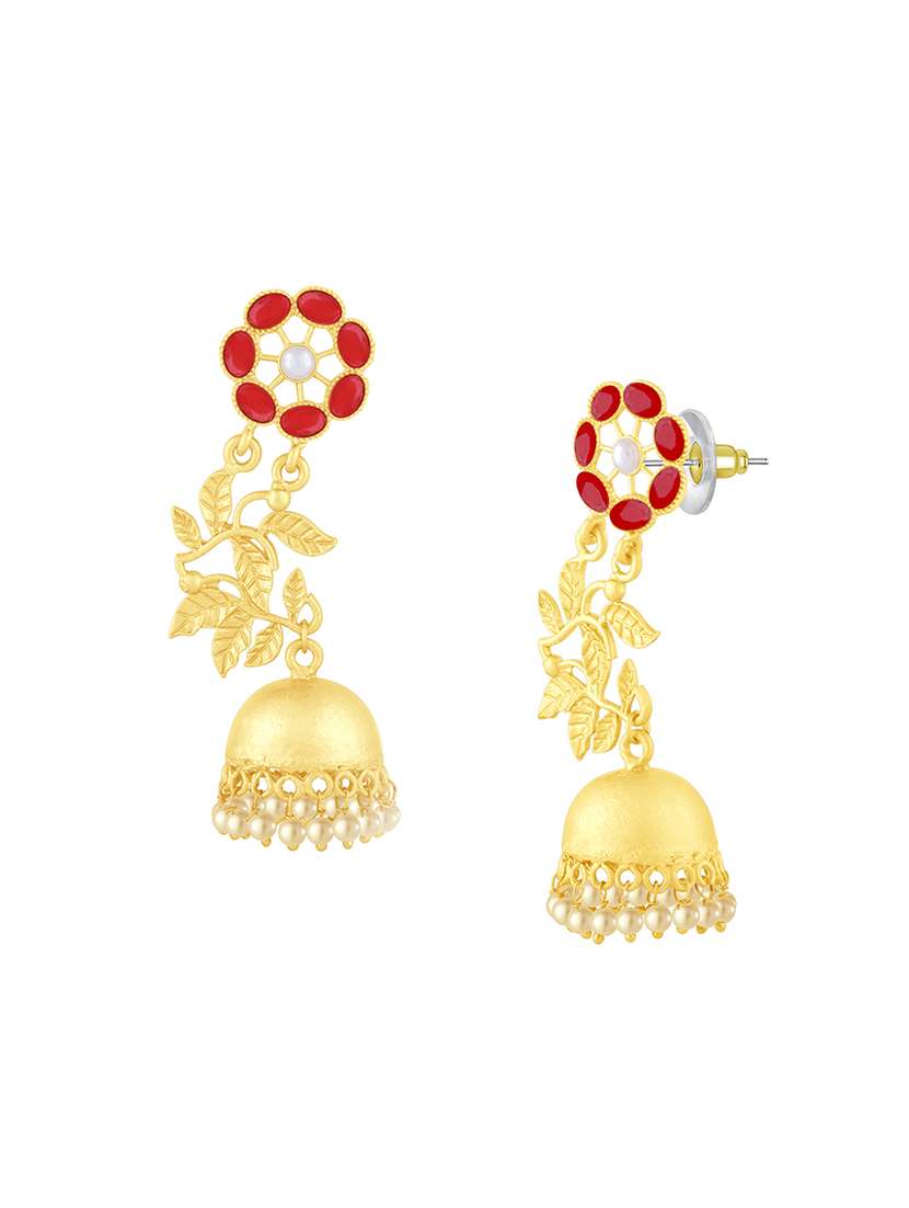 red metal drop earring - 16711525 -  Standard Image - 1